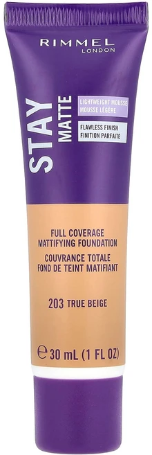 리멜 런던 스테이 매트 풀 커버리지 매티파잉 파운데이션 203 트루 베이지 30ml (1 fl oz) RIM-67581 - 쿠팡