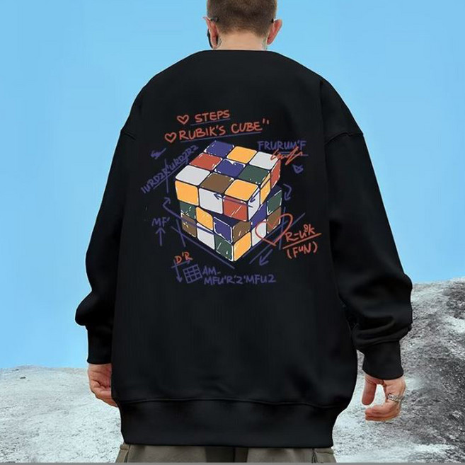 신가브루크 루즈핏 큐브 컴포트 남자 맨투맨 풀오버 가벼운 간절기룩 남녀공용