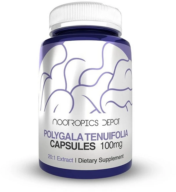 Nootropics Depot 폴리갈라 테누이폴리아 캡슐 100mg 90정 20:1 추출물 원지 인지 기능과 학습 및 기억력 스트레스 수준 아답토젠 보충제, 1개 - 쿠팡