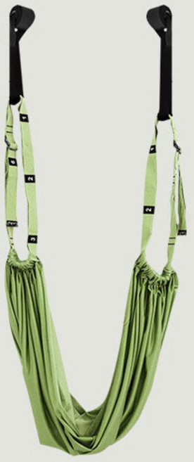 라라티나 포카 설치가 간편한 가정용 플라잉 요가 스트랩 해먹, 1개, 그린