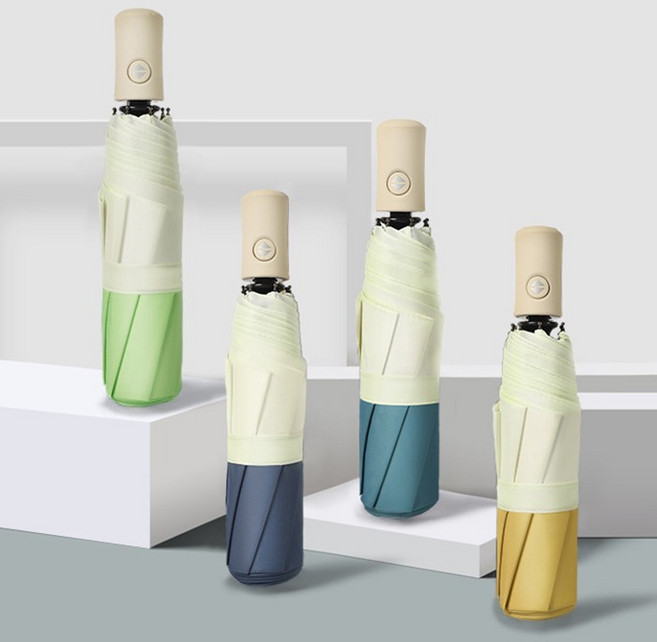 레이니 멜로디 투톤 3단 자동우산 4color 접산 방수우산 큰 접이 휴대 양 장마