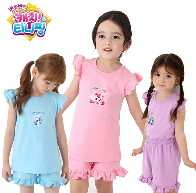 아동 잠옷 여아 실내복 캐치티니핑 프릴상하