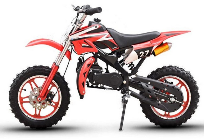 포켓바이크 오토바이 가솔린 성인 50cc, 레드 대형 바퀴, 기본 모델명/품번
