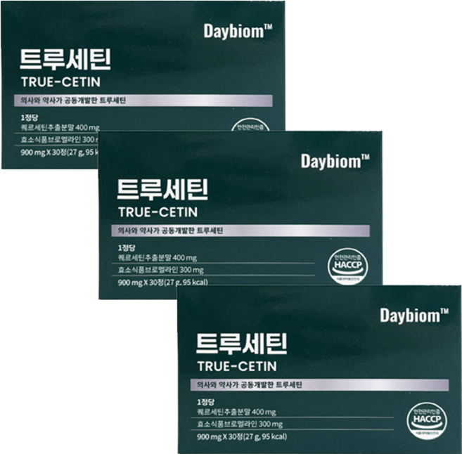 자연새긴 트루세틴 브로멜라인 퀘르세틴, 3개, 30정