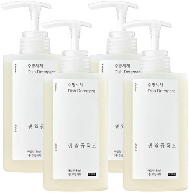 생활공작소 주방세제, 500ml, 4개