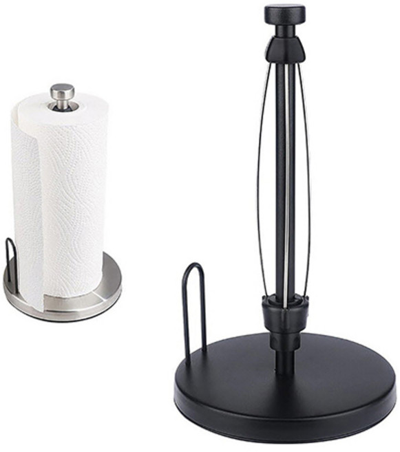 칼달비츠 스텐 키친타올걸이 꽂이 키친타올 홀더 거치대 스탠드, 블랙, 1개