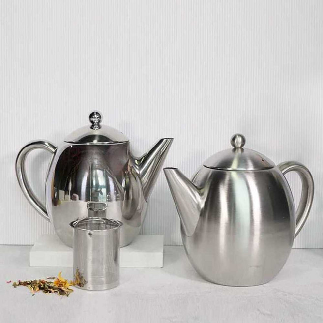 올스텐 주전자 304 보온보냉 고급 티포트 레스토랑, 1.2L 광택+필터