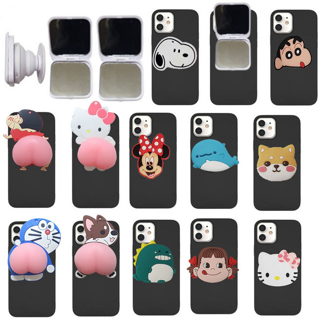 갤럭시 A33 5G SM-A336N 케이스 핸드폰 블랙 실리콘 젤리 스마트톡 거치대 세트 핑거톡 폰그립 스탠드 범퍼 폰케이스 브링넬르 ekjfczwrm