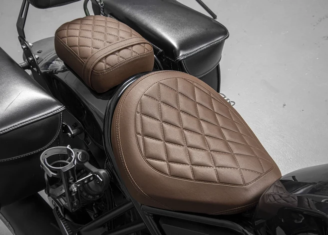 WOLFLINE 운전자 시트 패드 승객 Pillion Honda Rebel CM1100 2021-2024 용 수정 안장 커버, Brown