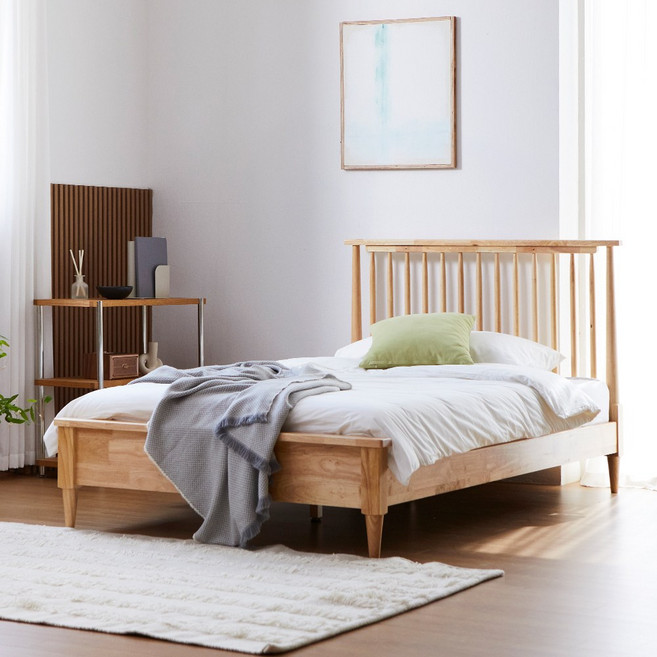 필우드가구 루체 고무나무 원목 침대 프레임 슈퍼싱글 SS (매트리스 선택), 루체프레임SS, 매트없음