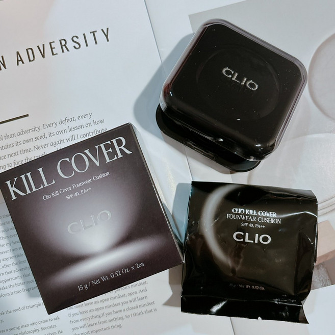 CLIO Kill Cover Founwear Cushion 72小時奶油肌遮瑕氣墊, 1個, 19N