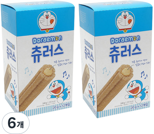 도라에몽 츄러스 과자, 240g, 6개