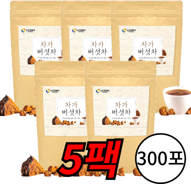 러시아 차가버섯 차 티백 추출 100%, 72g, 300개입, 1개