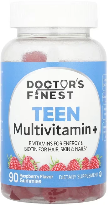 Doctor's Finest 청소년 종합비타민 라즈베리 90 구미젤리 - 쿠팡