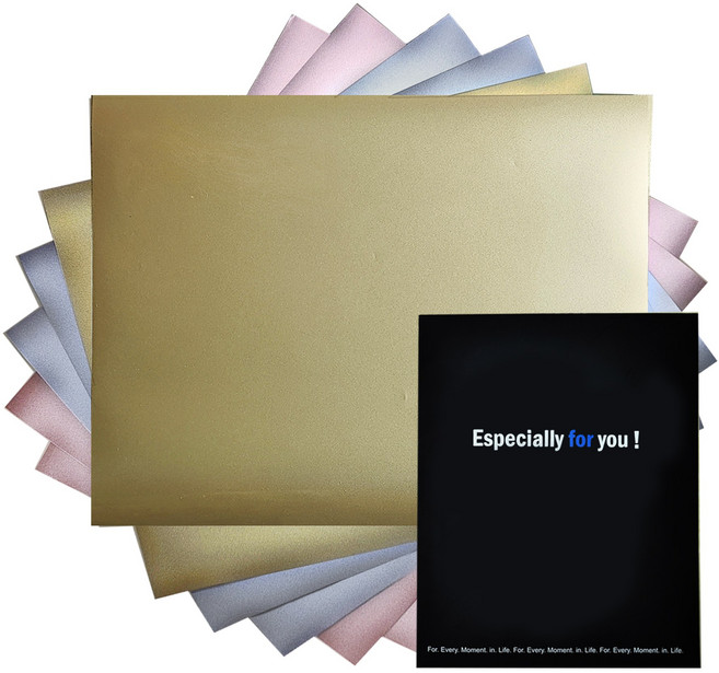 GShuang 의류용 PU 열 전사지 골드계열 6매 세트 25x30cm, 1개, 혼합색상