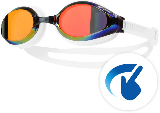 뷰 스와이프 일반용 패킹 성인 미러 수경 V640ASAM BRSHD 수경/물안경, 1개