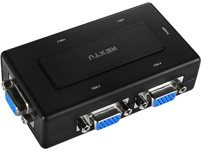 넥스트 이지넷유비쿼터스 1대4 VGA 모니터 분배기 NEXT-2304VSP, 1:4 VGA(RGB)분배기-[NEXT-2304VSP], 1개
