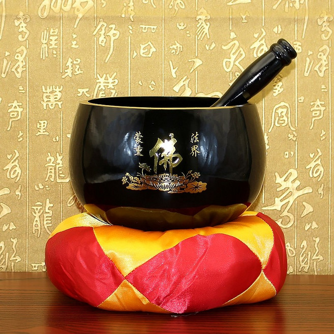 頌缽 音缽 銅合金銅慶4-12寸純銅銅磬引磬銅慶引慶木魚法器銅缽佛音碗修行缽, 1個, 3.5寸