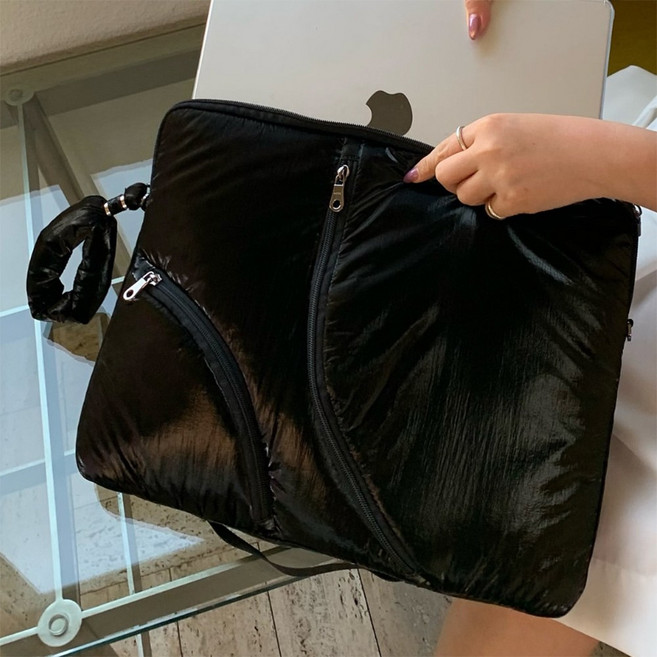 이지몰 15~16인치 충격흡수 노트북 파우치 맥북 아이패드 가방, 1개, 블랙