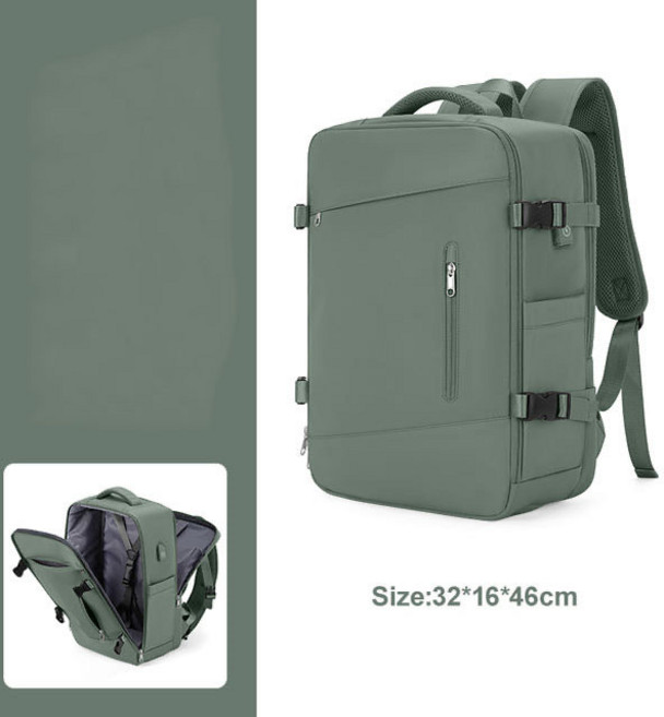 FANSYLI 확장형 여행용 백팩 가방 직장인 노트북백팩 대학생 대용량 가방 다용도 건습 구분 짧은 여행용 나일론 방수 책가방1008K21