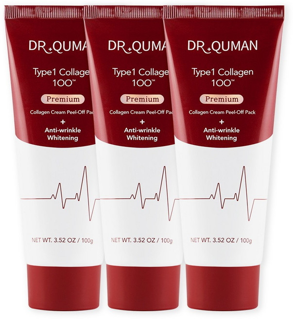 닥터큐먼 프리미엄 TYPE1 콜라겐 크림팩 대용량, 100g, 3개