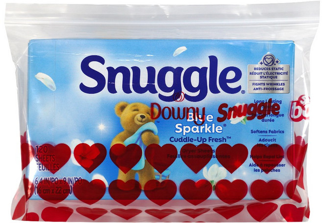 스너글 건조기 시트 드라이시트 블루 스파클 향기보관 패키지 본품, 1개, 120매입