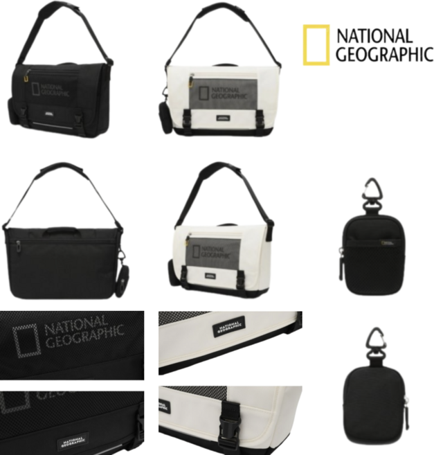 [국내매장판] 내셔널지오그래픽 키즈 메쉬 메신저백 크로스백 힙색 버킷백 남여공용 핸드폰가방 학원가방, 블랙, 1개