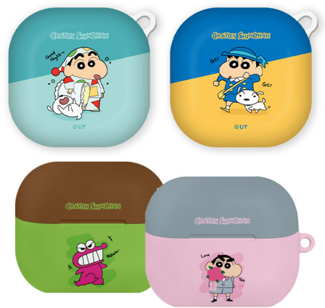 C 정품 짱구는 못말려 큐티투톤 갤럭시 버즈4 / 버즈4프로 / 버즈3 / 버즈3프로 / 버즈3FE / 버즈2 / 버즈2프로 / 버즈라이브 / 버즈프로 / 버즈FE 케이스, 1개, 냠냠 큐티 투톤, 버즈2/버즈2프로/FE/라이브/프로 호환