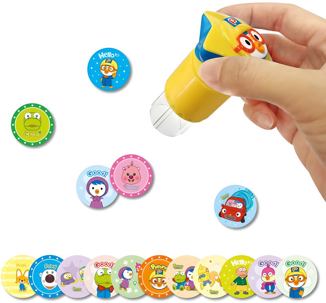 피노키오 뽀로로 스티커 도장놀이 + 스티커 50p 세트, 랜덤 발송, 1세트