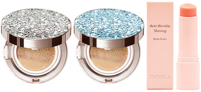 1+1+1 스타일71 [쿠션15g+쿠션15g+멀티밤10g] 미스트 커버 쿠션 [17호 21호 23호] [건성 추천 쿠션], 1개, 실버다이아글리터23호+아쿠아마린23호(건성)+멀티밤