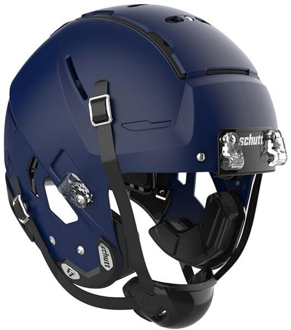 Schutt F7 2.0 대학 헬멧 - 페이스 마스크 부착 없음 라지 몰드 글로스 네이비, 무광 네이비, 1개