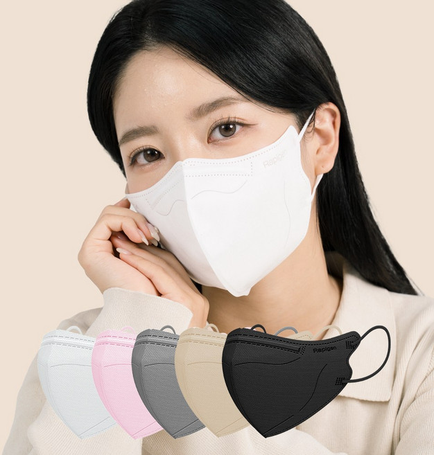 래피젠 KF94 솔리드 새부리형 마스크 50매, 화이트 L, 10개, 5매입