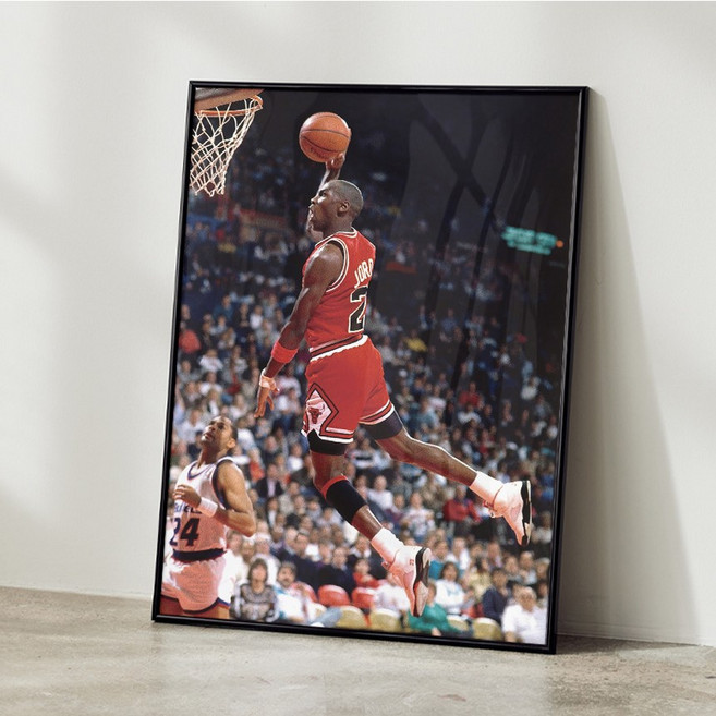 마이클 조던 액자 NBA 르브론 레이커스 농구 슬램덩크 액자 포스터 그림 슬램덩크 유니폼액자 07, A2 사이즈(420x594mm), A2포스터만 구매