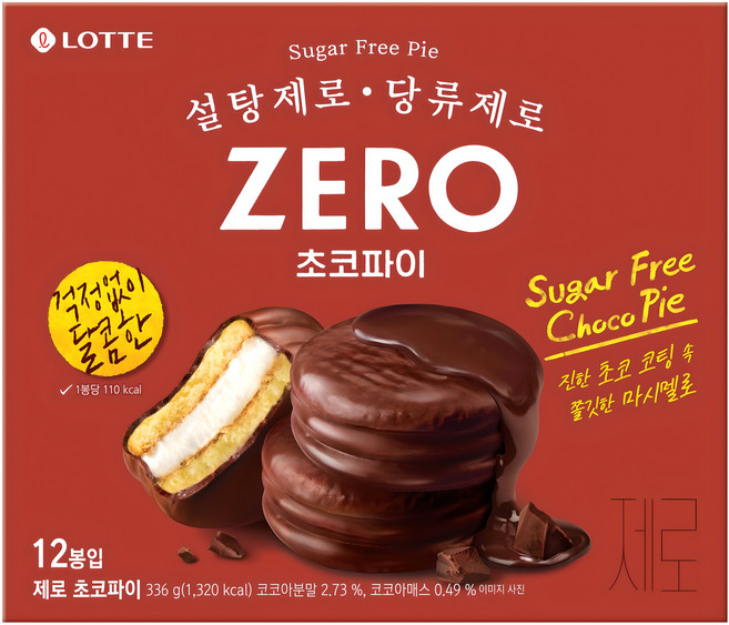 롯데제로 초코파이, 336g, 1개