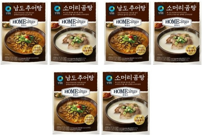 청정원 남도추어탕 450g 3개+ 청정원 소머리곰탕 450g 3개, 1세트