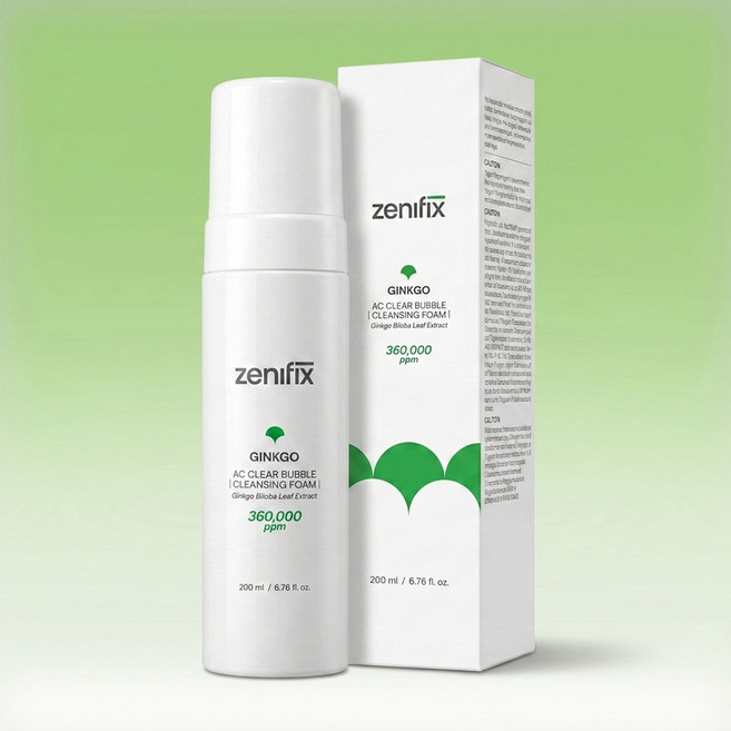 제니픽스 징코 에이씨 클리어 버블 클렌징 폼 저자극, 1개, 200ml