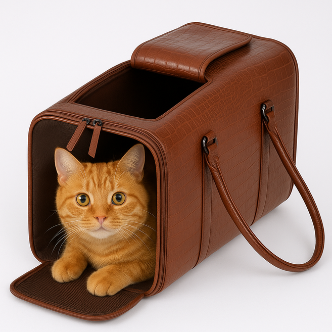본비안트 반려동물 캐리어 강아지 고양이 이동가방[미국 프리미엄브랜드], 카멜브라운, 1세트