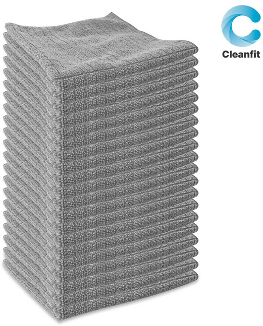 크린핏 바둑 극세사 행주 40x40cm, 40x40_회색, 20개