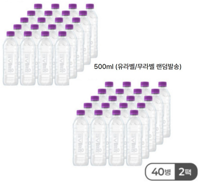 몽베스트 생수, 500ml, 40개