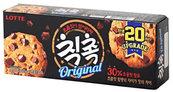 롯데 칙촉 오리지널, 90g, 9개