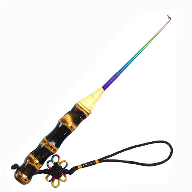 씨타임 뱀부르트 바늘빼기 스테인레스소재 대나무손잡이, 1개