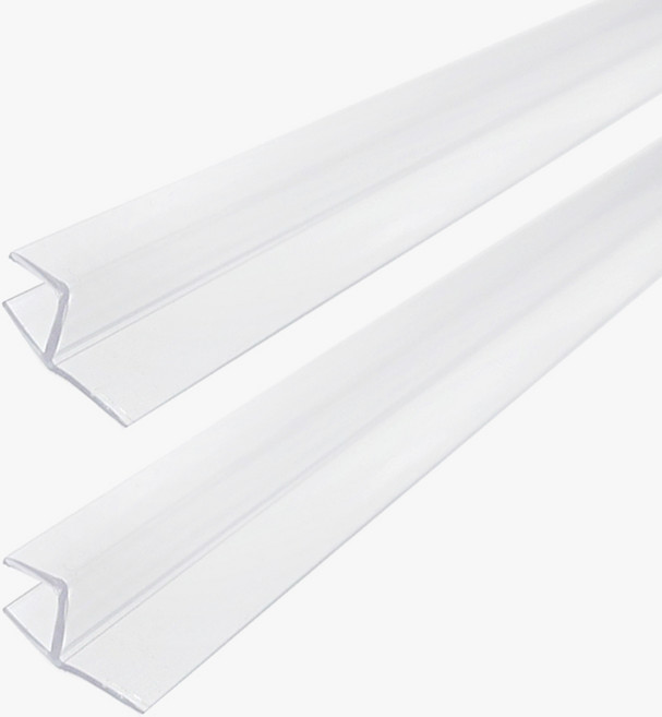 샤워부스 프로파일 90도 8T 2M 물막이(2개 1세트) 쫄대 투명 물튐방지 화장실 욕실부속, 화이트, 1세트