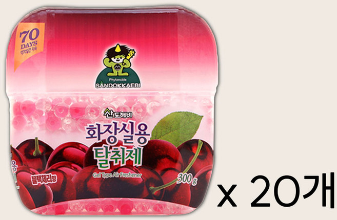 산도깨비 화장실용 탈취제 블랙체리향, 20개, 300g