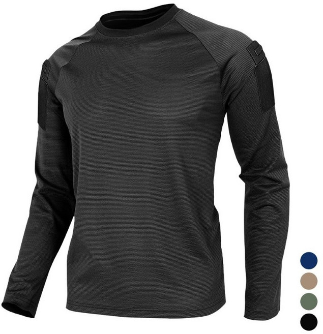 밀리랩 컴뱃셔츠 택티컬 긴팔 라운드넥 국산 티셔츠 밀리터리 전술 군인 경찰 소방 경호원 특전