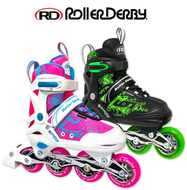 롤러더비 [롤러더비] 인라인스케이트 아이언7.2(4단계 사이즈조절), 블랙, 1개