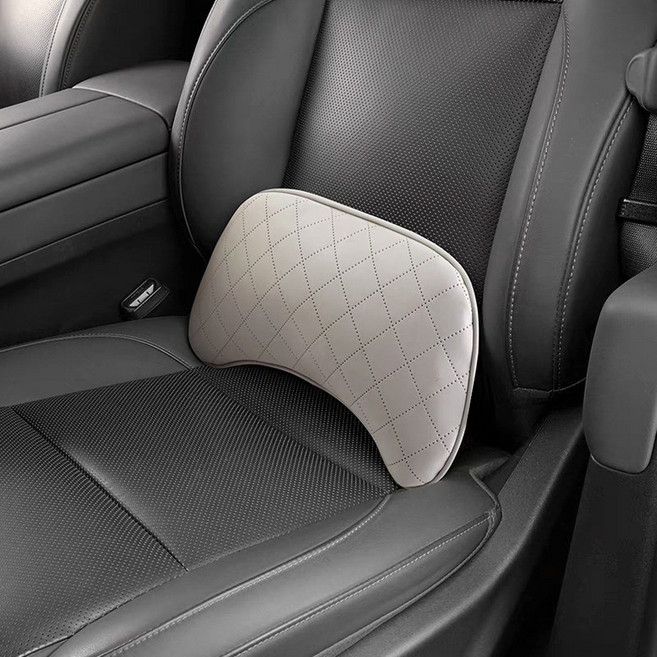 이엠비 차량용 허리 요추받침대 등받이쿠션, 1개, 연그레이