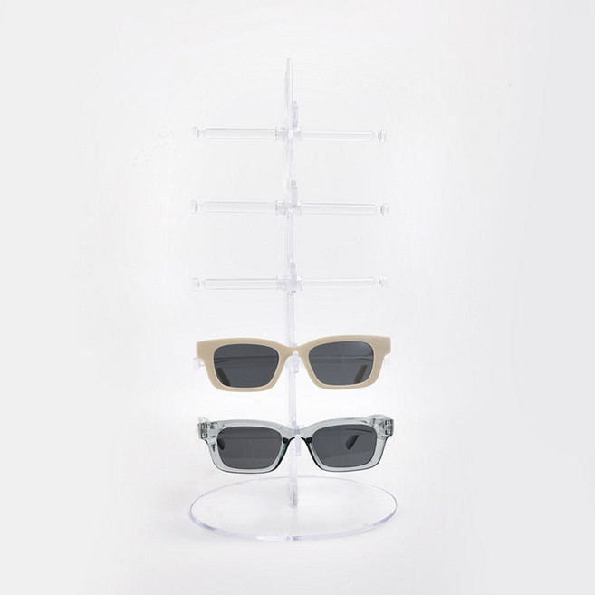 까마느 인테리어 안경 거치대 걸이 선글라스 거치대 안경 받침대, 1개, 투명, 5칸