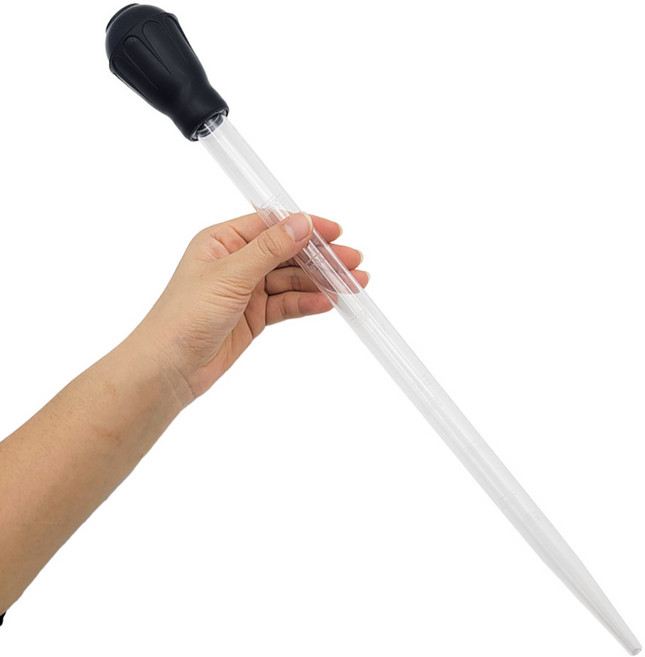 물멍 프리미엄 왕 스포이드 45cm 50ml 수족관 어항 아쿠아리움 대용량 긴 스포이드 블랙 검정, 1개