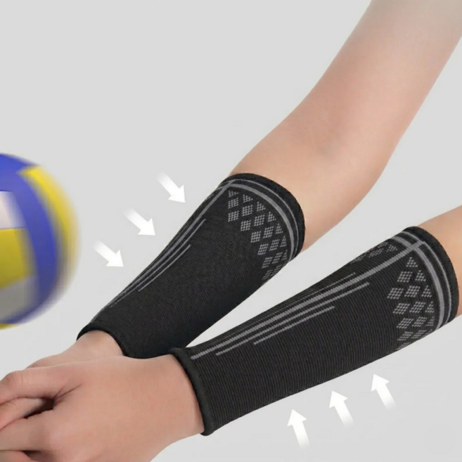 제이아워 팔꿈치 팔뚝 보호대 골프 요가 배구, 블랙, 1세트