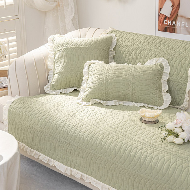 코팅블루 부드럽고 포근한 순면 논슬립 쇼파패드